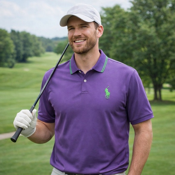 Polo by Ralph Lauren Other - Polo Golf Ralph Lauren Polo Shirt Performance Pro Fit Purple Big Pony Mens XL